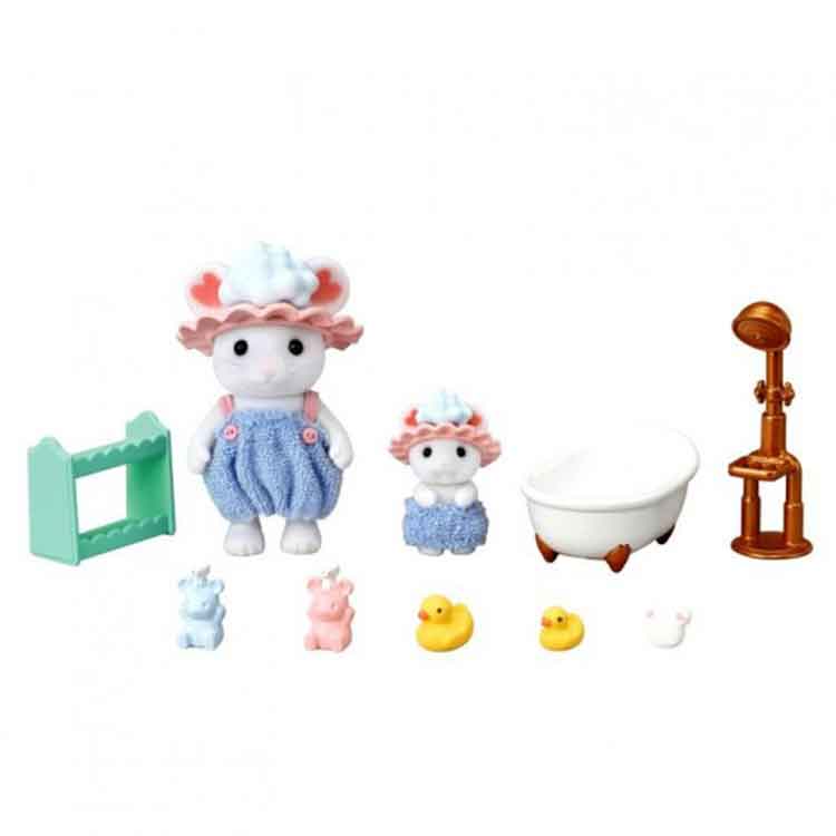 Sylvanian Families - Bath Time Bubble Siblings