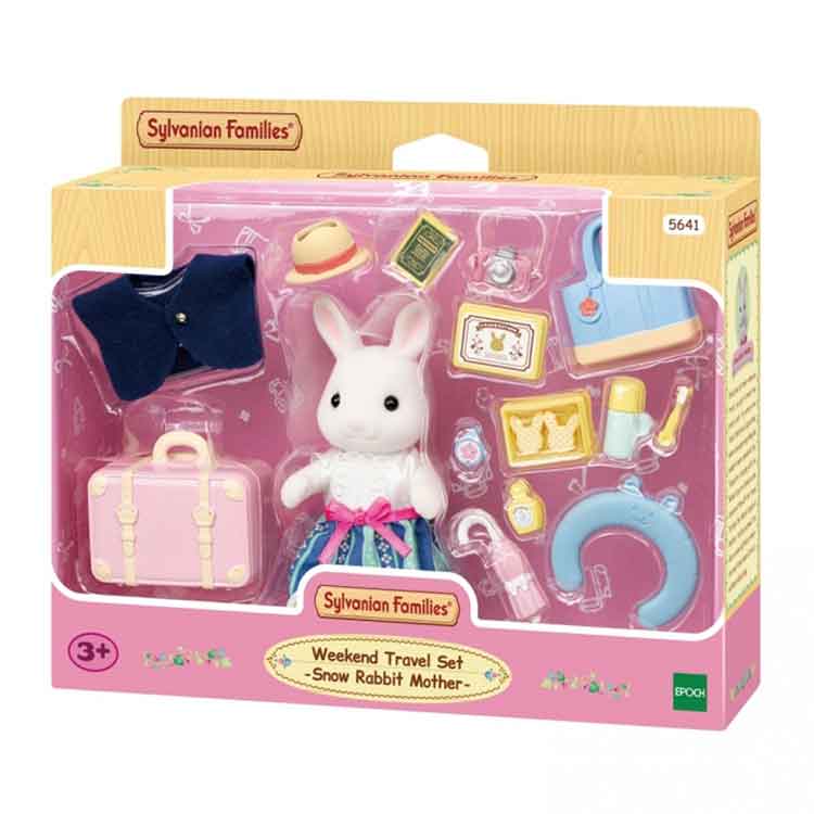 Sylvanian Families Weekend Travel Set - Snow Rabbit Mother