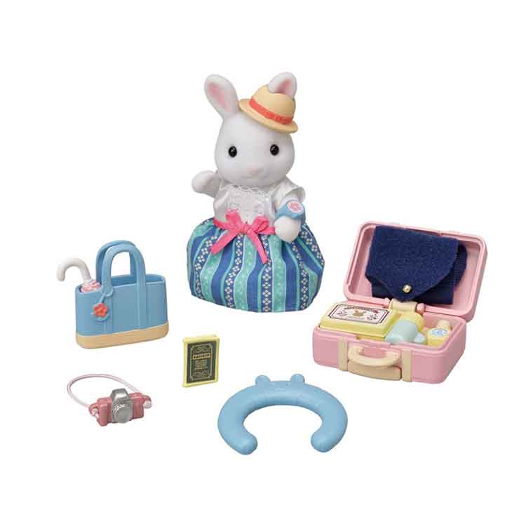 Sylvanian Families Weekend Travel Set - Snow Rabbit Mother