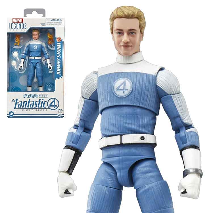 The Fantastic Four: First Steps Marvel Legends Series Johnny Storm 6-Inch Action Figure
