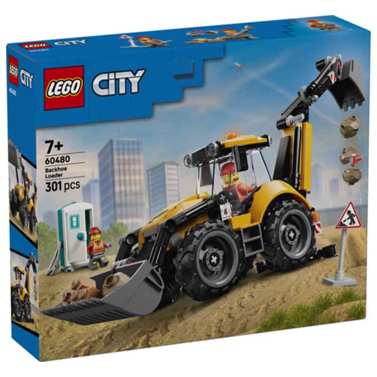 LEGO 60480 Yellow Backhoe Loader