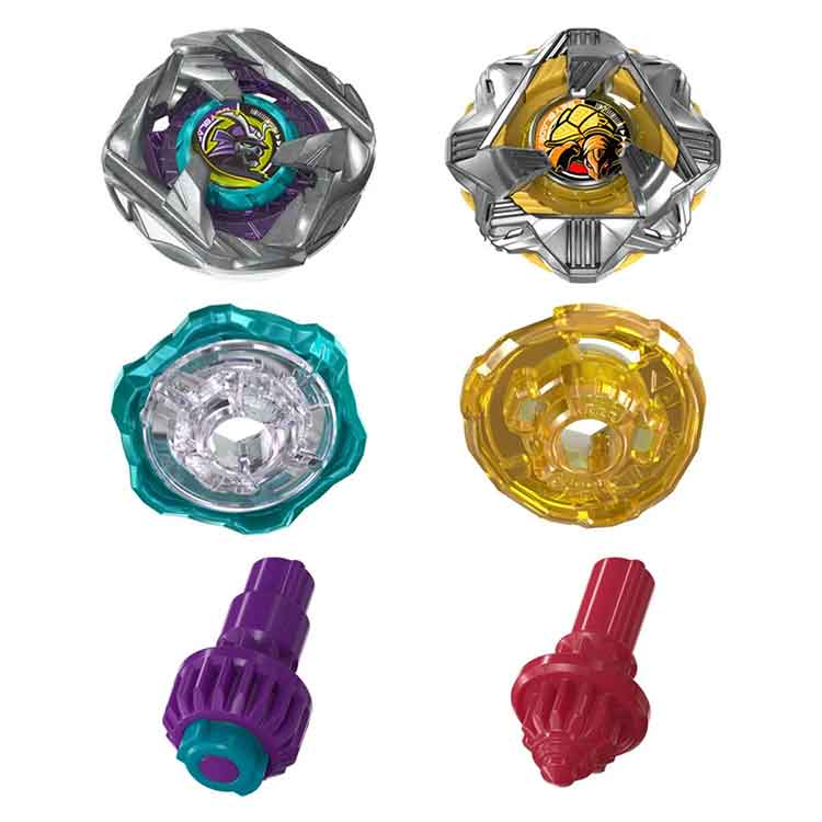 Beyblade X Calibur Samurai 6-70M BX & Obsidian Shell 3-85S BX Dual Pack Set