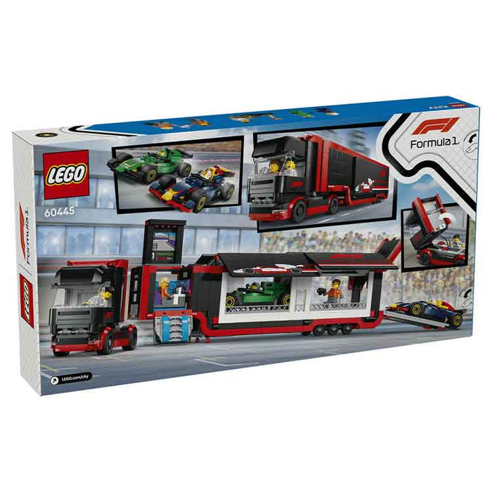 LEGO 60445 F1 Truck with RB20 & AMR24 F1 Cars
