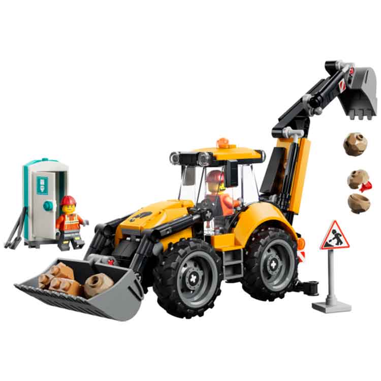 LEGO 60480 Yellow Backhoe Loader