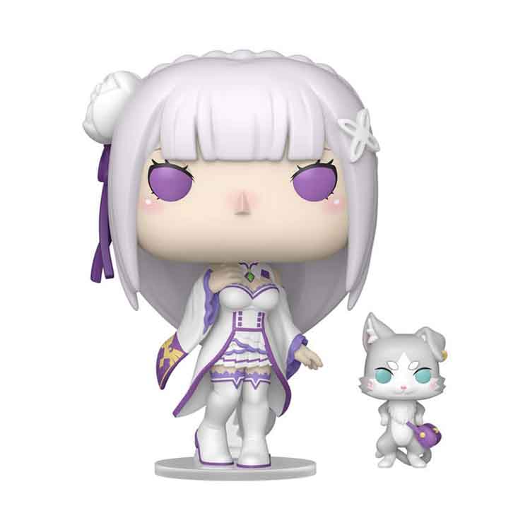 Funko Re:Zero POP! & Buddy Animation Vinyl Figures Emilia With Puck