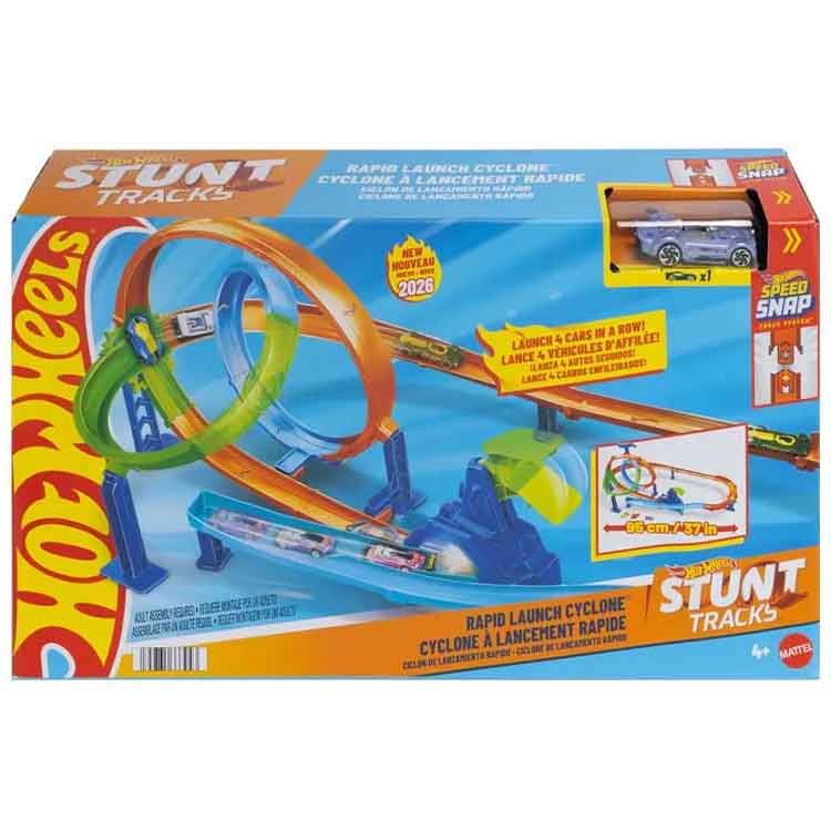 Hot Wheels Stunt Tracks Rapid Launch & Crash