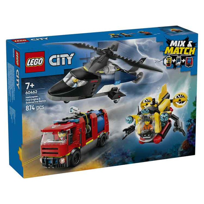 LEGO 60462 Helicopter, Fire Truck & Submarine Remix