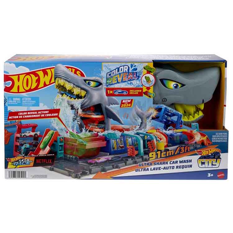 Hot Wheels City Ultra Shark Car Wash