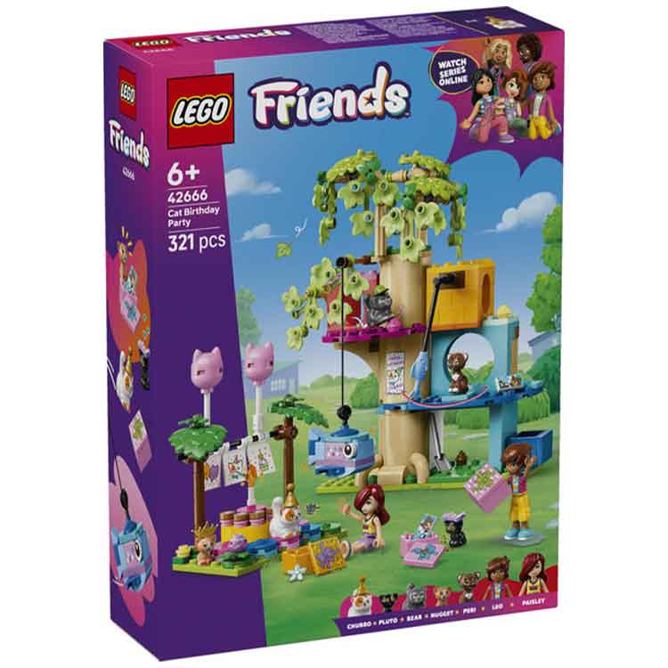 LEGO 42666 Cat Birthday Party & Tree House