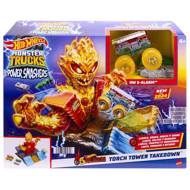 Hot Wheels - Monster Trucks Power Smashers 5 Alarm Torch Tower Takedown