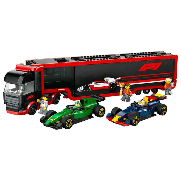 LEGO 60445 F1 Truck with RB20 & AMR24 F1 Cars
