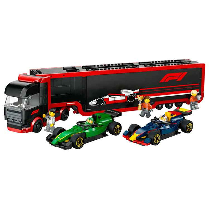 LEGO 60445 F1 Truck with RB20 & AMR24 F1 Cars