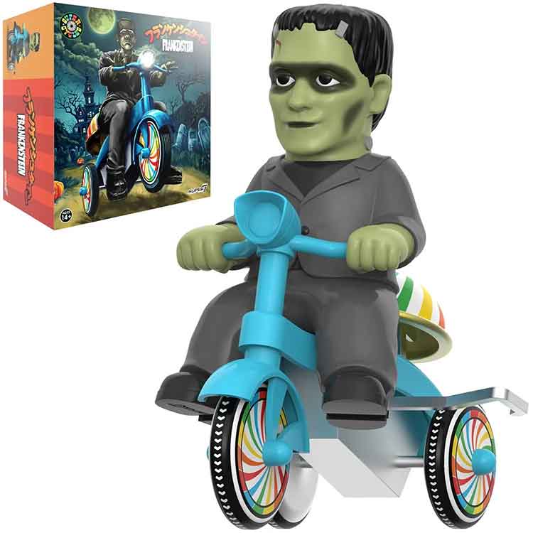 Universal Monsters Frankenstein (Black with Blue Trike) Super Cycles Vinyl Figure
