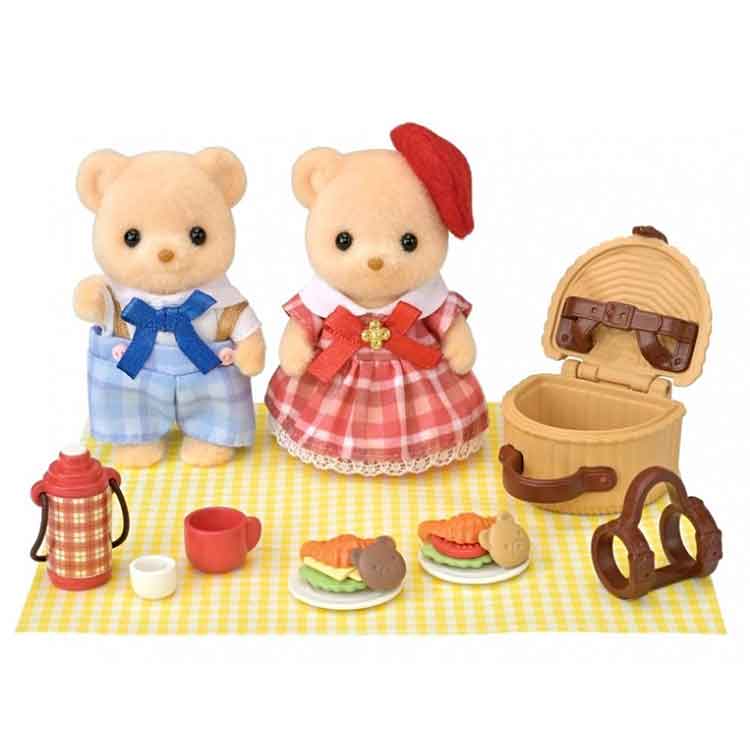 Sylvanian Families - Delicious Picnic Set - Biscuit Bear Brother & Sister
