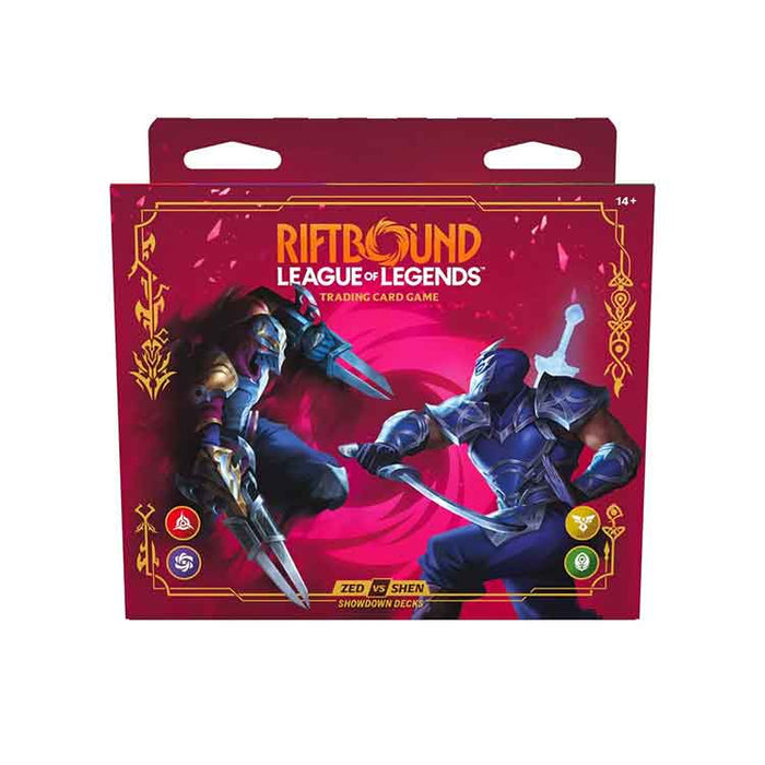 Riftbound: League of Legends Trading Card Game - Vendetta Showdown Decks Zed Vs Shen Display