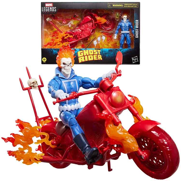 Ghost Rider Marvel Legends Series Johnny Blaze 6-Inch Action Figure with Motorcycle