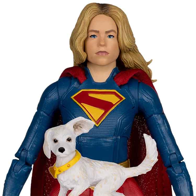 DC Multiverse Deluxe Theatrical Edition Wave 4 Supergirl Movie Supergirl and Baby Krypto 7-Inch Scale Action Figure