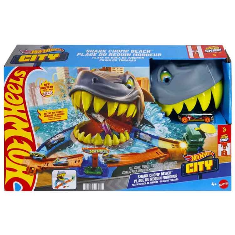 Hot Wheels City Shark Beach Playset