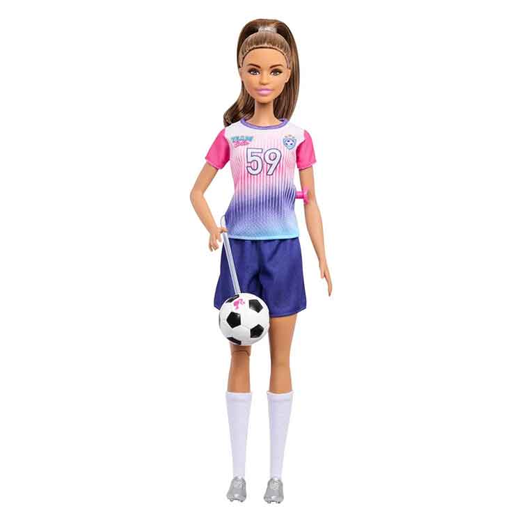 Barbie Sports in Action Soccer Player Doll